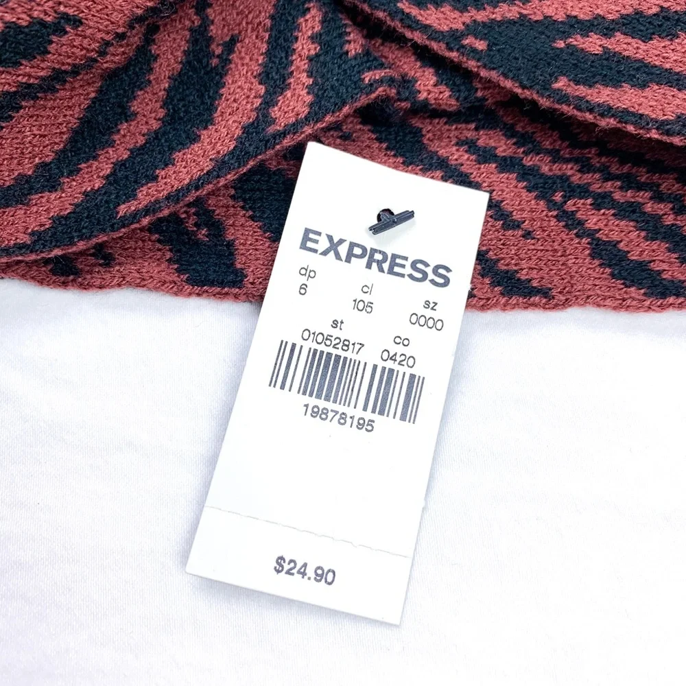 Express Brown Zebra Print Winter Headband
